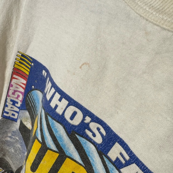Mens XL Vtg '99 Jeff Gordon Superman T Shirt NASCAR Chase Authentics White Chevy - Picture 3 of 5